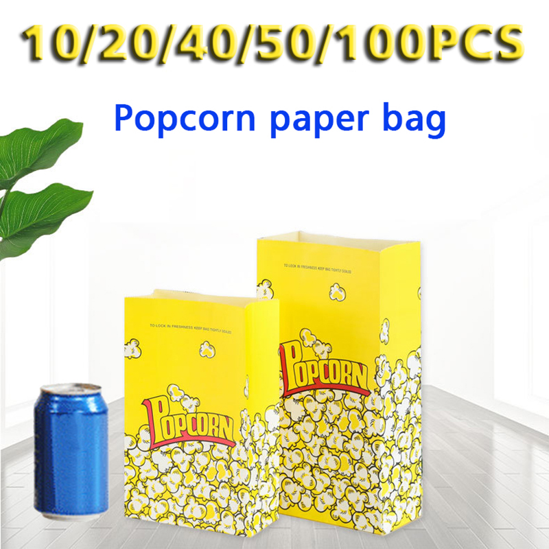 Food Halloween Snacks - 10/20/30/50/100PCS Gele papieren zak Voedselzakken voor