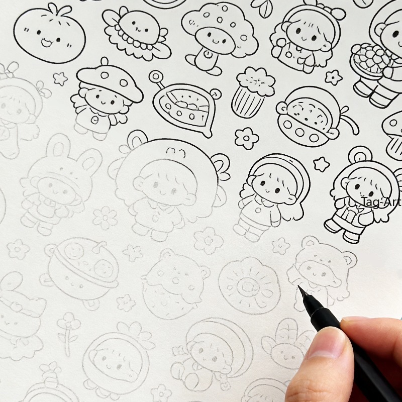 Food Snacks Coloring Book - Handprentenboek voor het verlichten van angst,