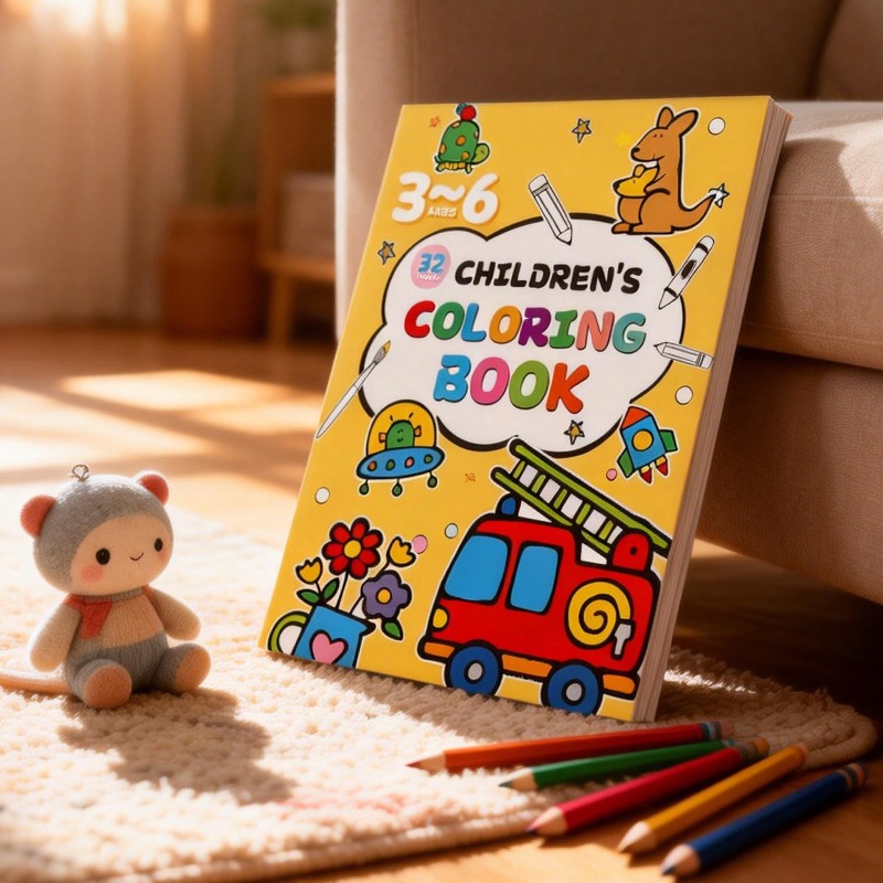 Food Snacks Coloring Book - Tekeningenboek voor kinderen, met gekleurde omslagen,
