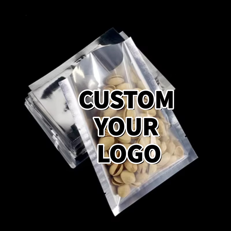 Food Halloween Snacks - 100-pack zilver glanzende platte zakjes -