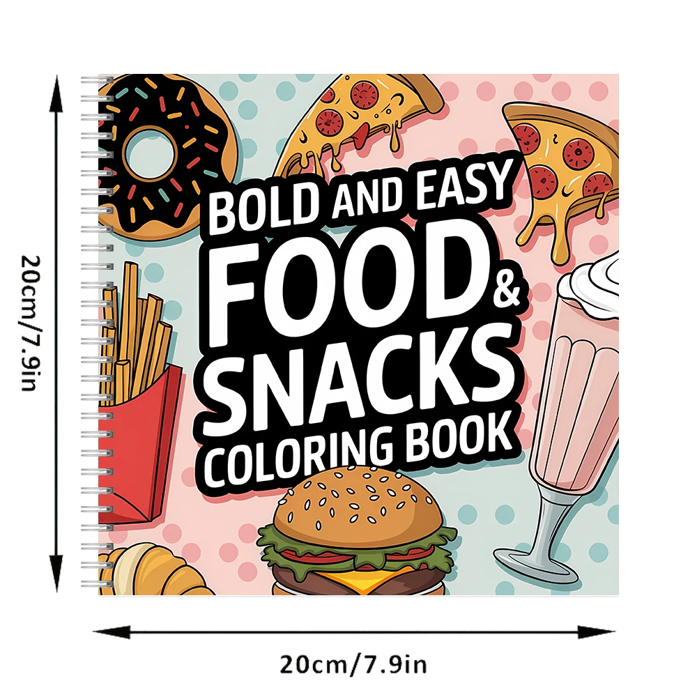 Easy Food and Snacks kleurboek - Food Snacks Coloring Book recensie en prijs