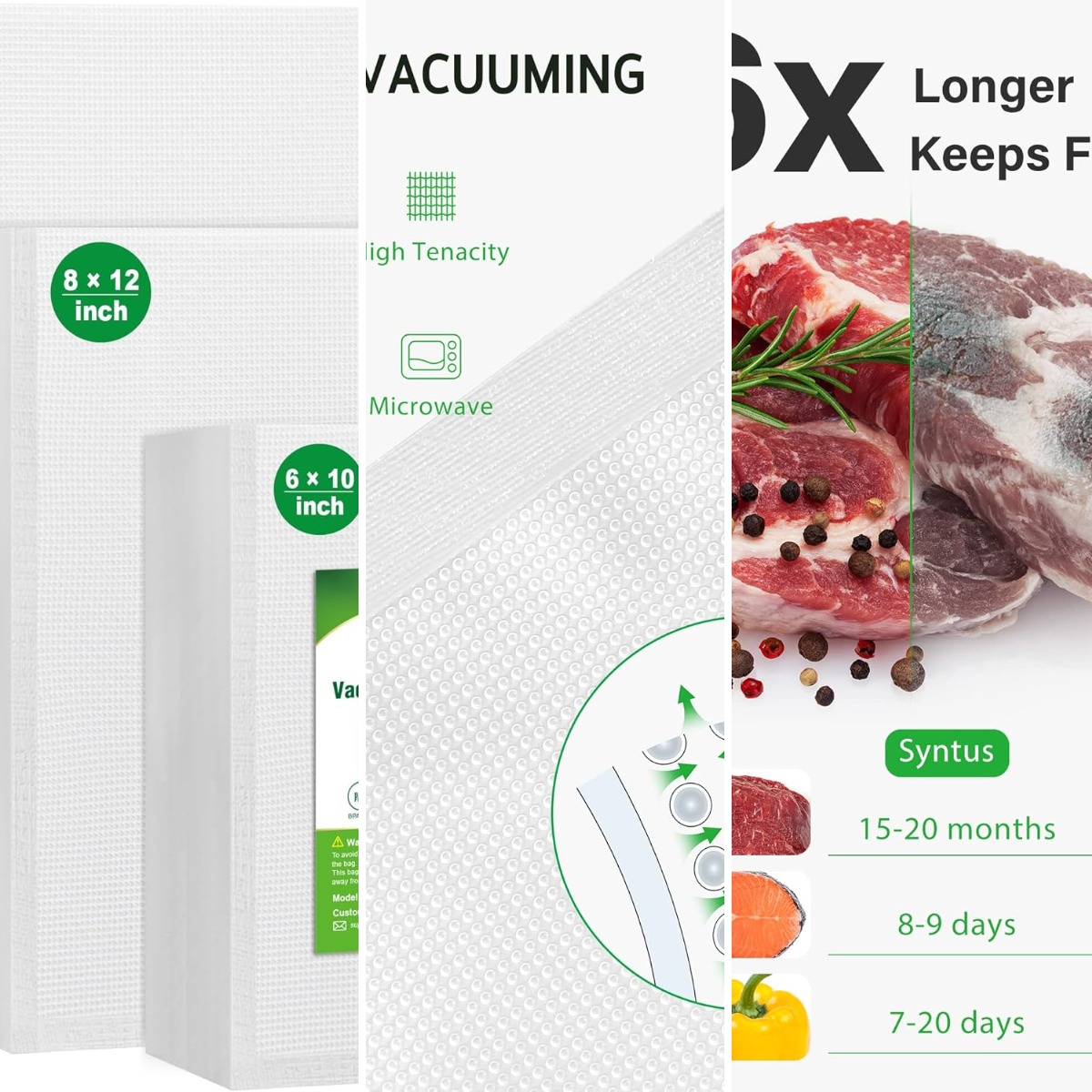 Vacumeerzakken, 150 gallon 11' - Foods X recensie en prijs