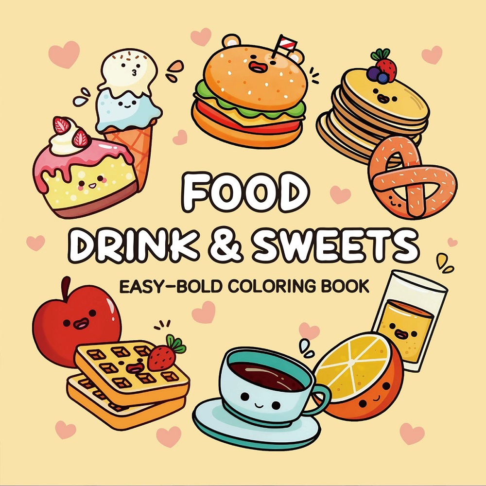 Eten, drank en snoep Gemakkeli - Food Snacks Coloring Book recensie en prijs