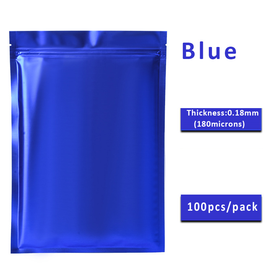 100 stuks matte blauwe folieza - Snacks Food In Us recensie en prijs