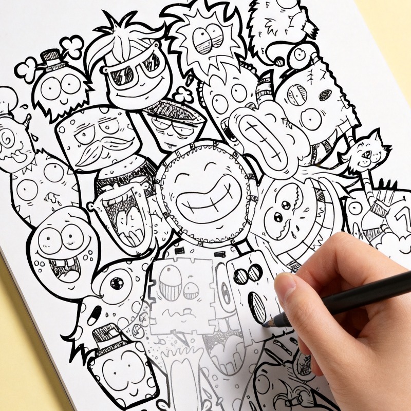 Een handgetekend kleurboek voo - Food Snacks Coloring Book recensie en prijs