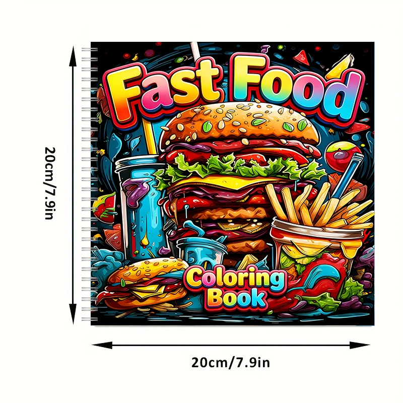 Fastfood-kleurboek voor volwas - Food Snacks Coloring Book recensie en prijs